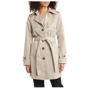 Sam Edelman Belted Water-repellent Trench Coat Size-XL